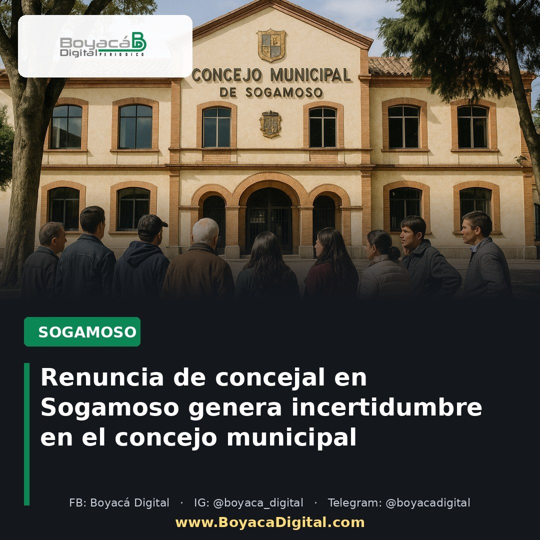 Renuncia de concejal en Sogamoso genera incertidumbre en el concejo municipal