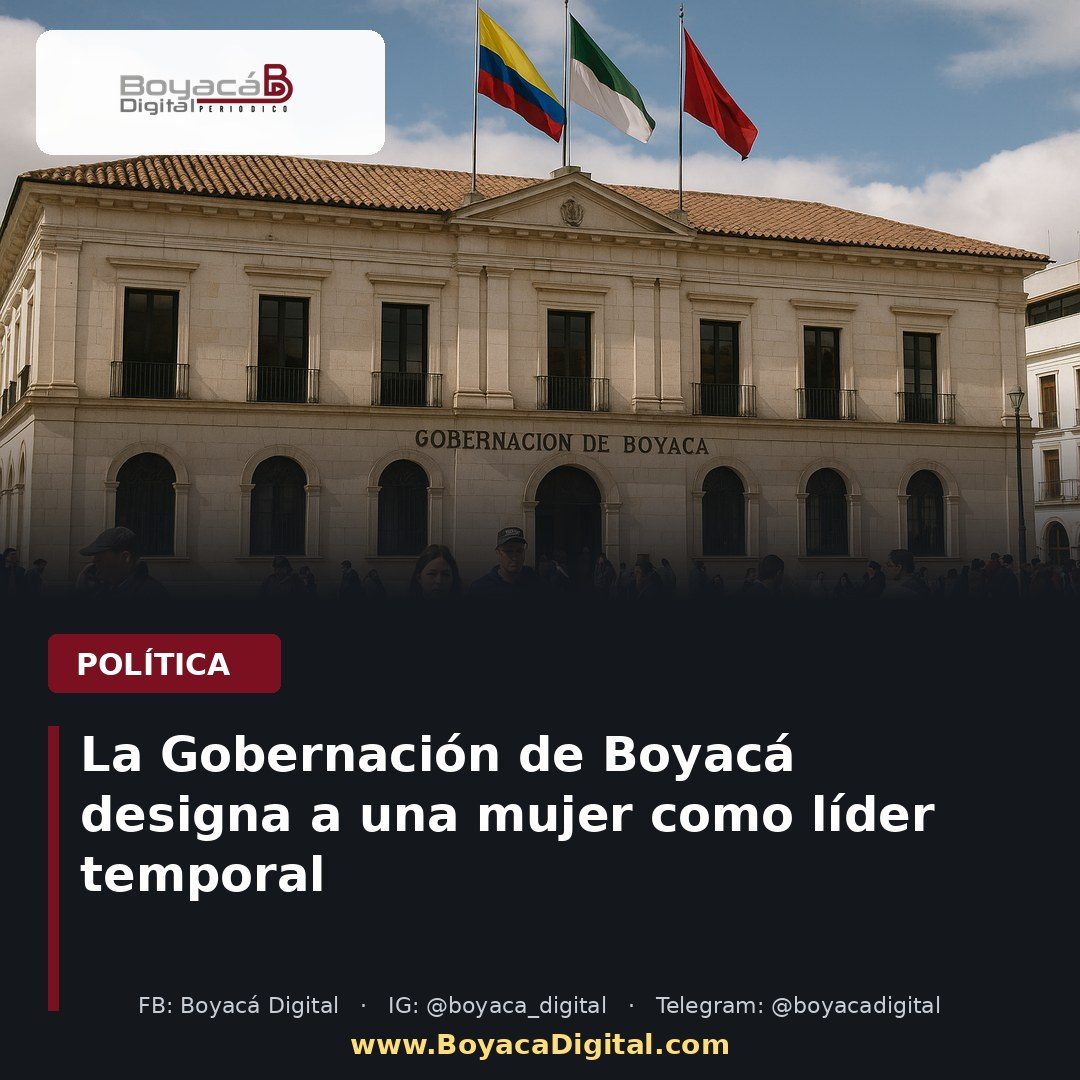 La Gobernación de Boyacá designa a una mujer como líder temporal