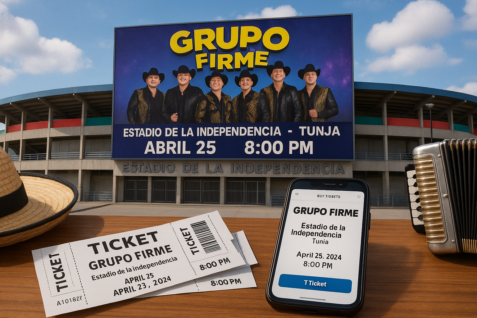 Boletas para el concierto de Grupo Firme en Tunja 2026 ya están a la venta