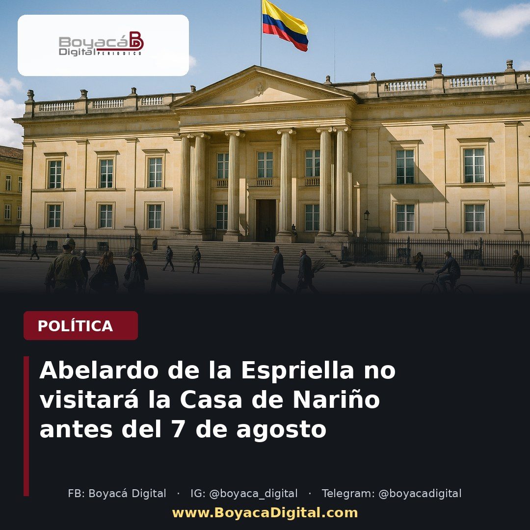 Abelardo de la Espriella no visitará la Casa de Nariño antes del 7 de agosto
