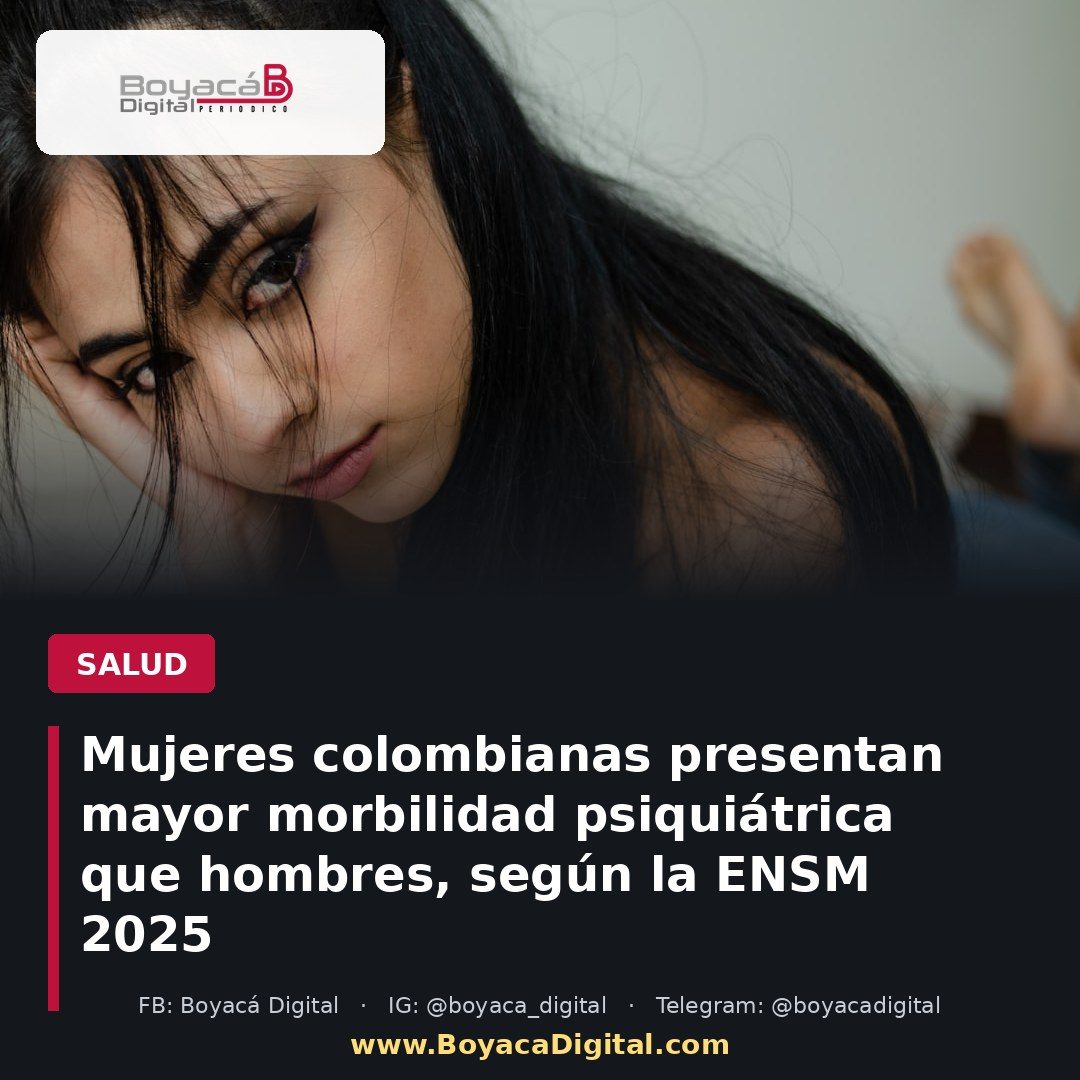 Mujeres colombianas presentan mayor morbilidad psiquiátrica que hombres, según la ENSM 2025