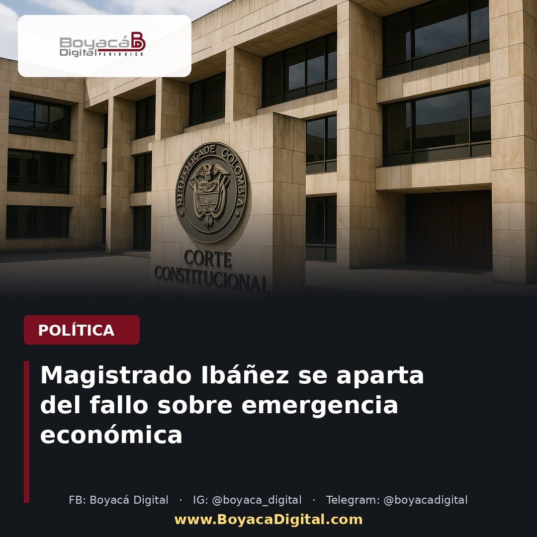 Magistrado Ibáñez se aparta del fallo sobre emergencia económica