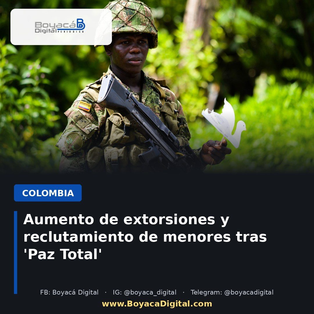 Aumento de extorsiones y reclutamiento de menores tras 'Paz Total'