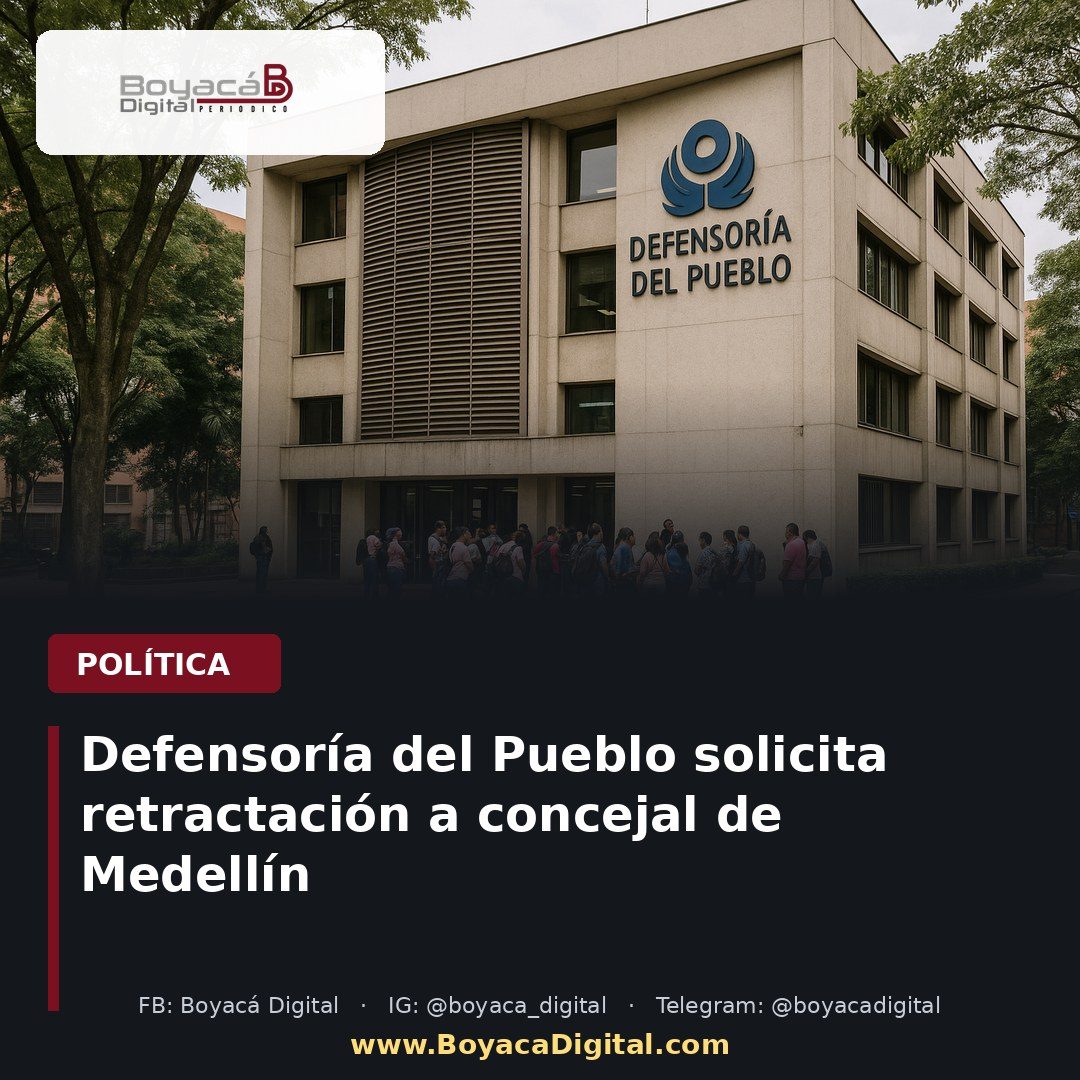 Defensoría del Pueblo solicita retractación a concejal de Medellín
