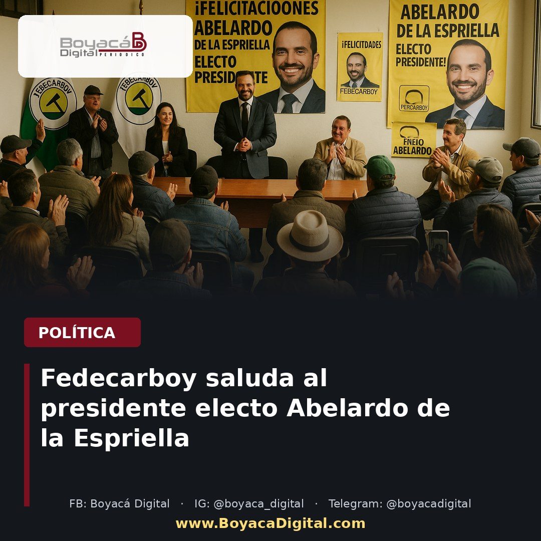 Fedecarboy saluda al presidente electo Abelardo de la Espriella