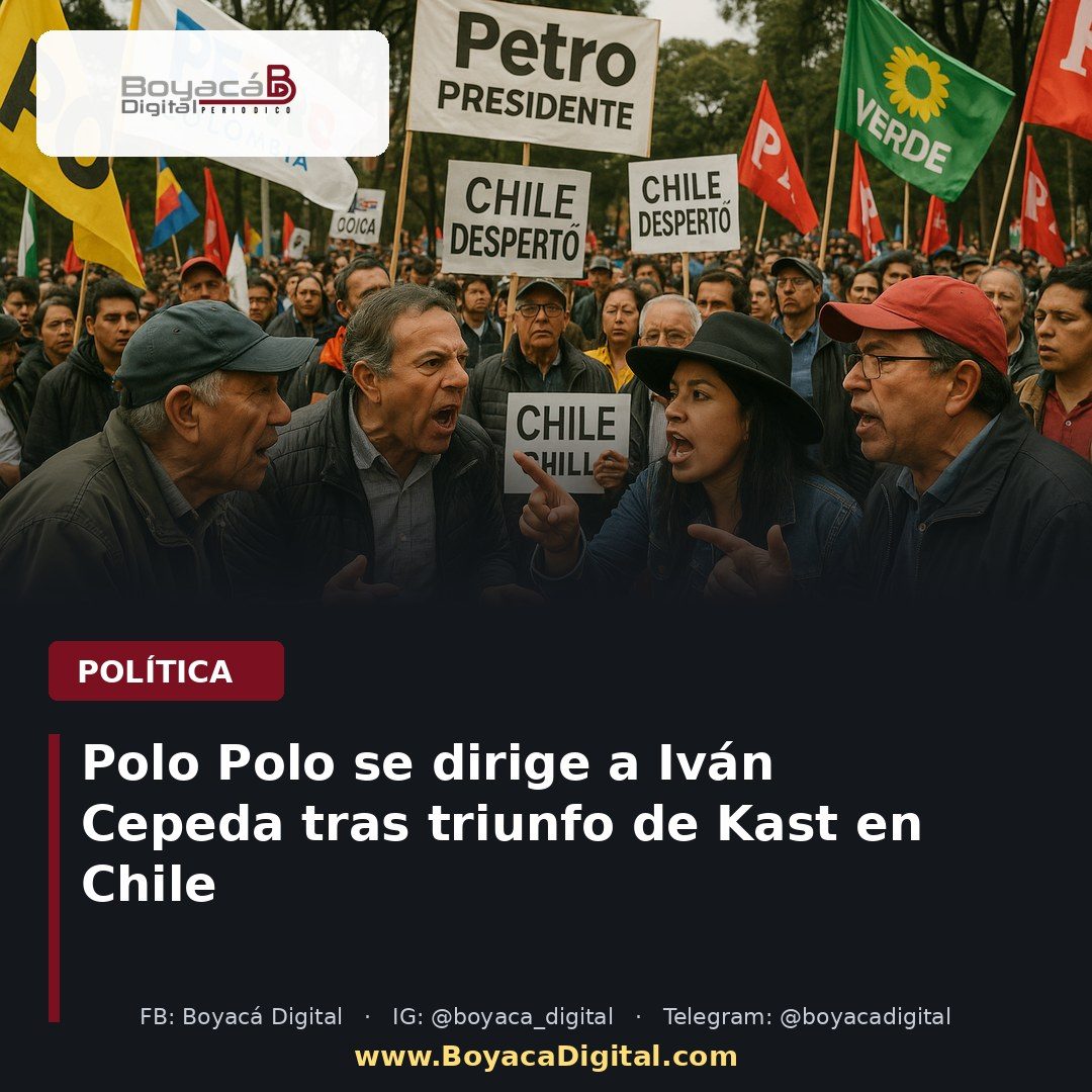 Polo Polo se dirige a Iván Cepeda tras triunfo de Kast en Chile
