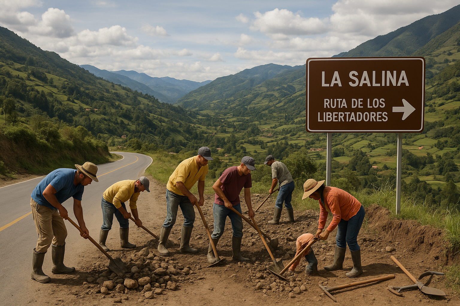 La comunidad de La Salina habilita la vía tras 25 días de aislamiento