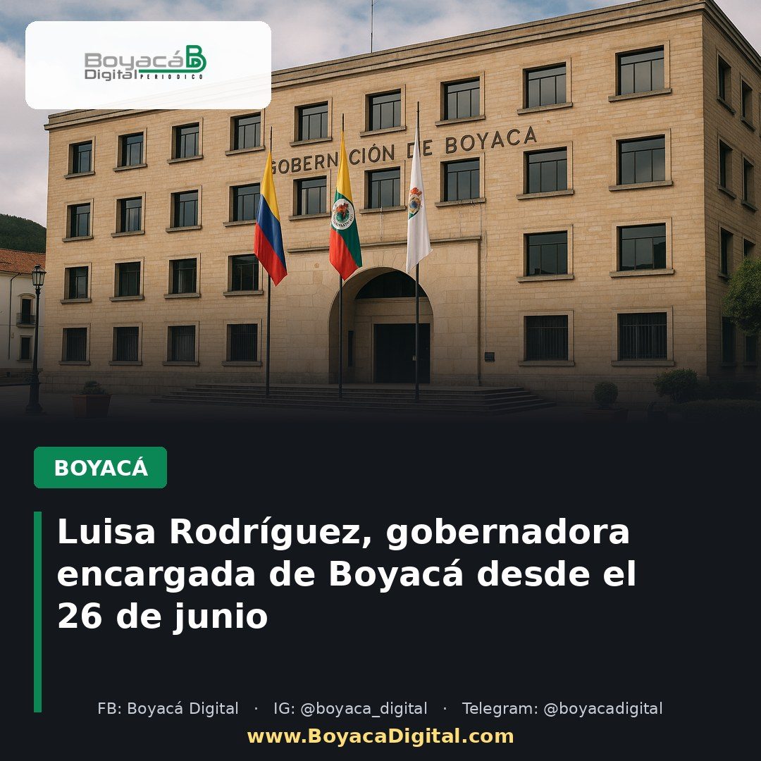 Luisa Rodríguez, gobernadora encargada de Boyacá desde el 26 de junio