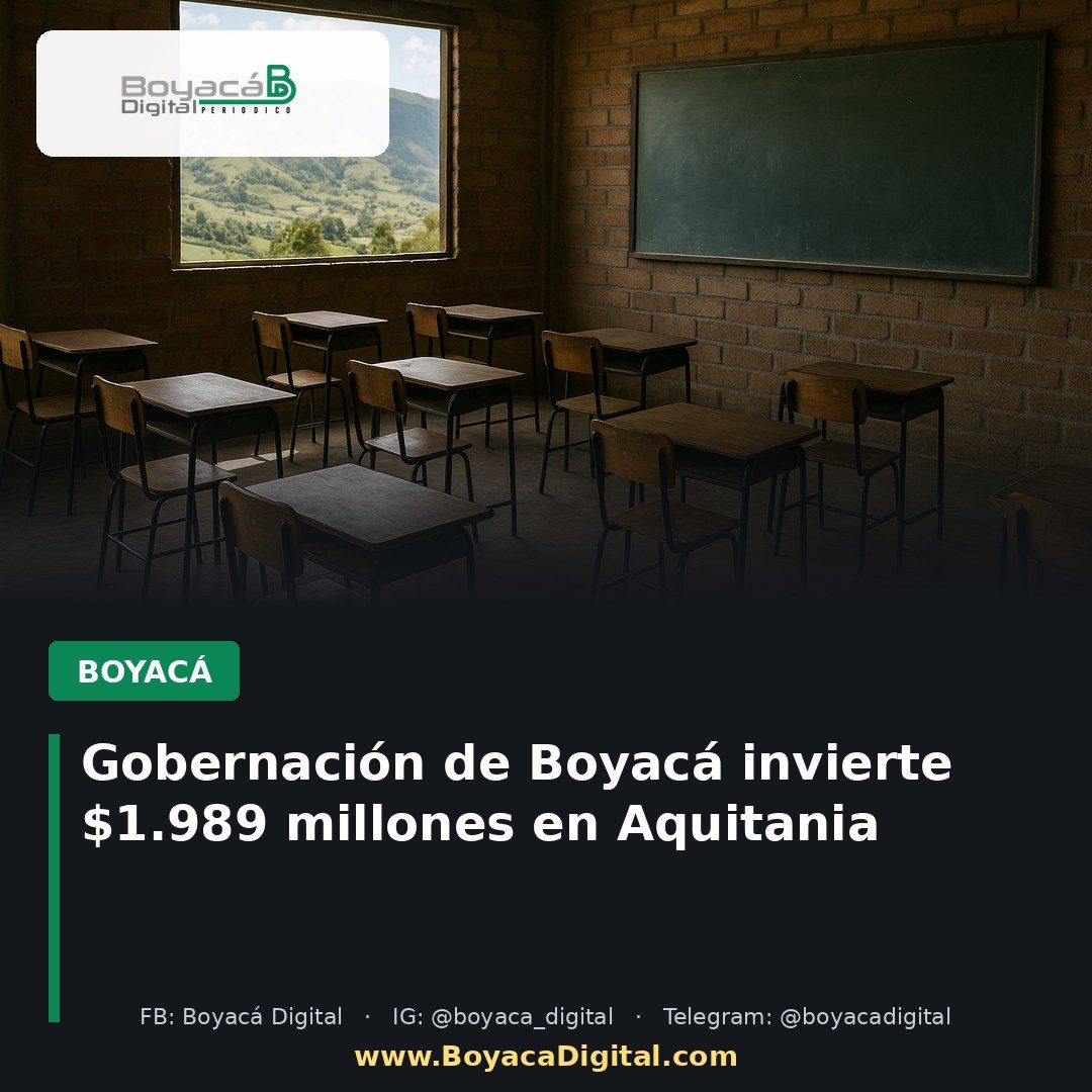 Gobernación de Boyacá invierte $1.989 millones en Aquitania