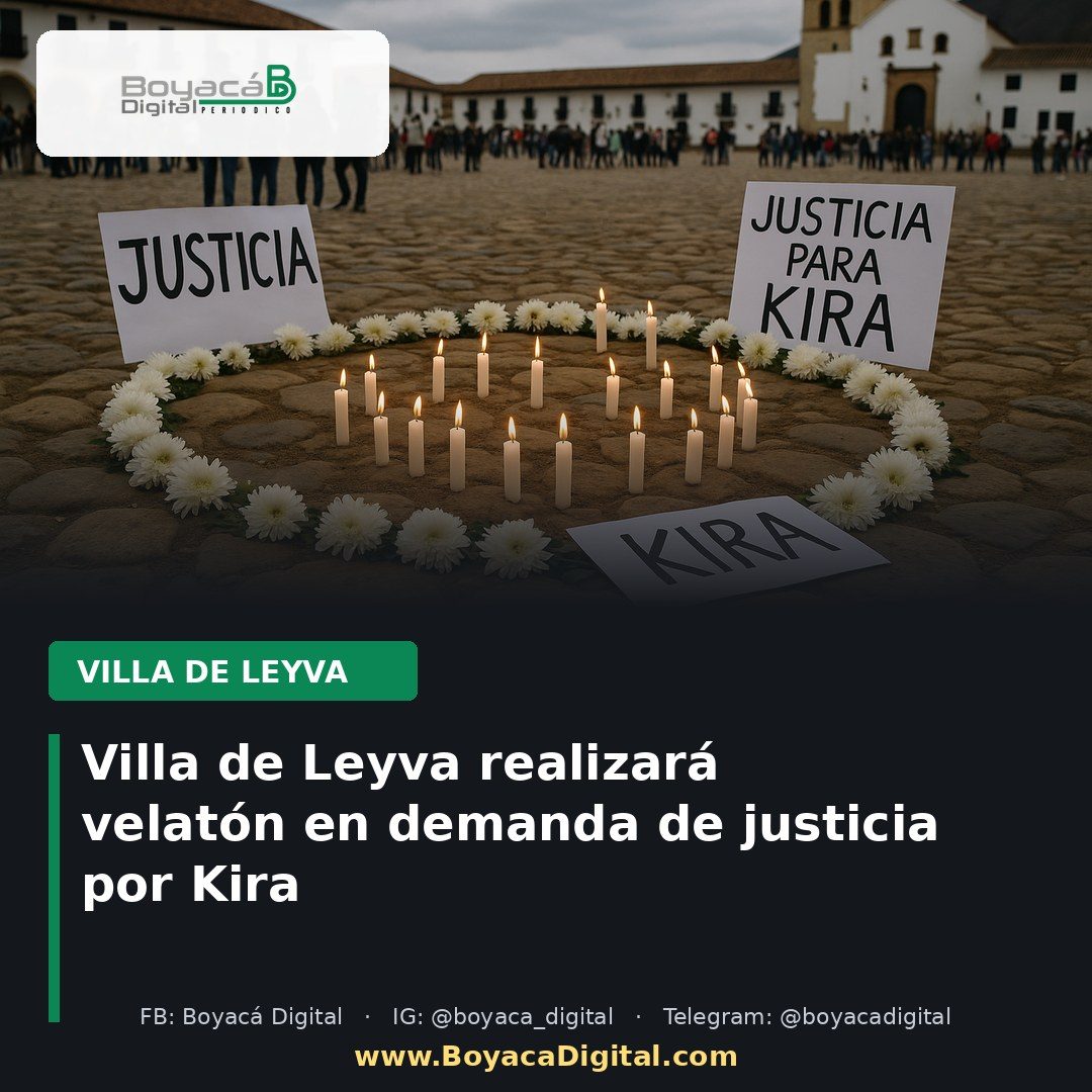 Villa de Leyva realizará velatón en demanda de justicia por Kira